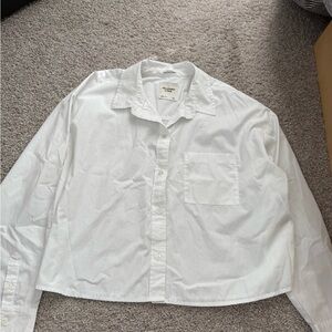 Abercrombie & Fitch Oversized White Button Down Shirt